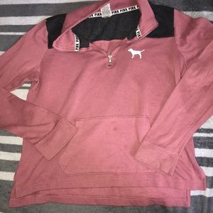 Half zip up sweatshirt by PINK